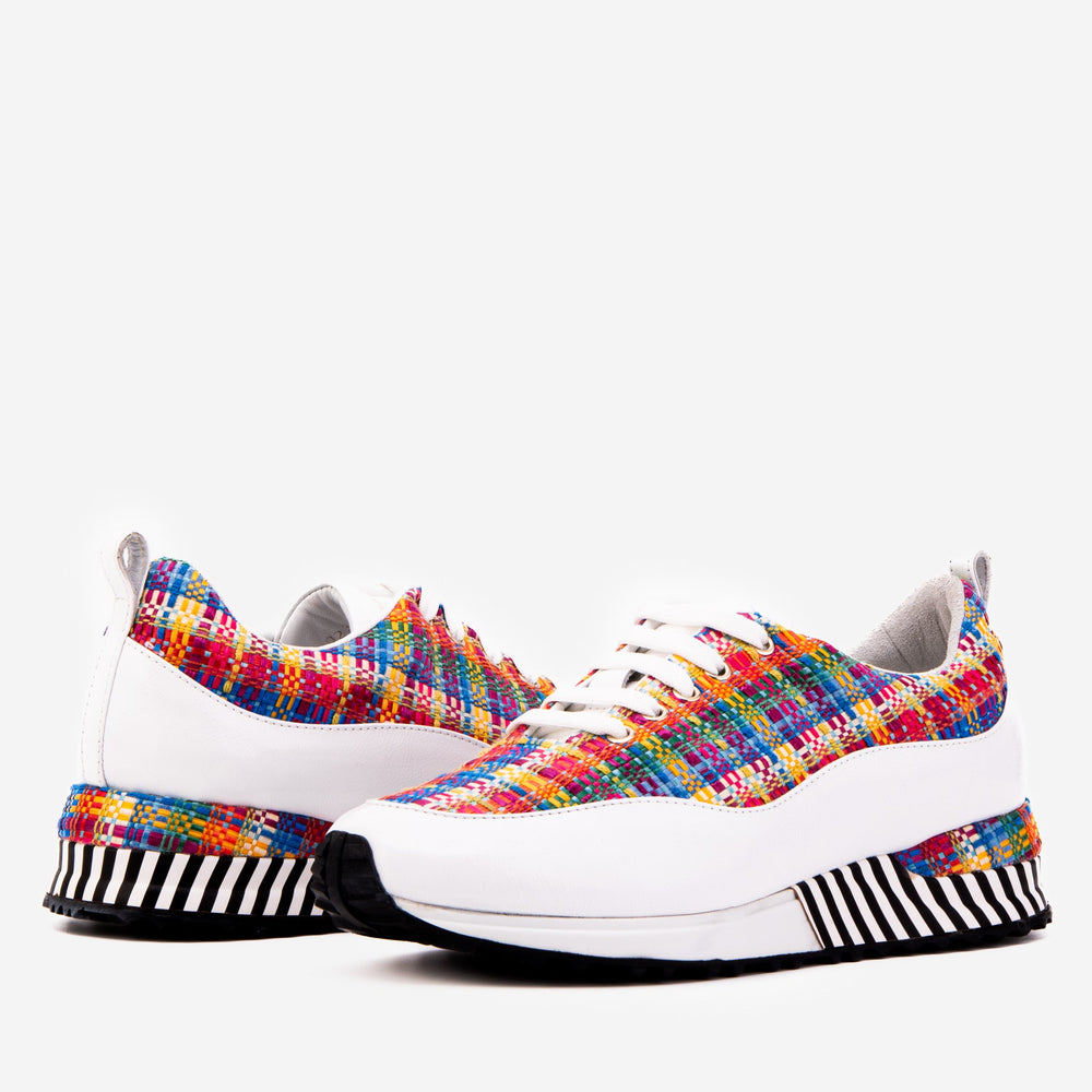 The Valencia White Leather Sneaker - Vinci Leather