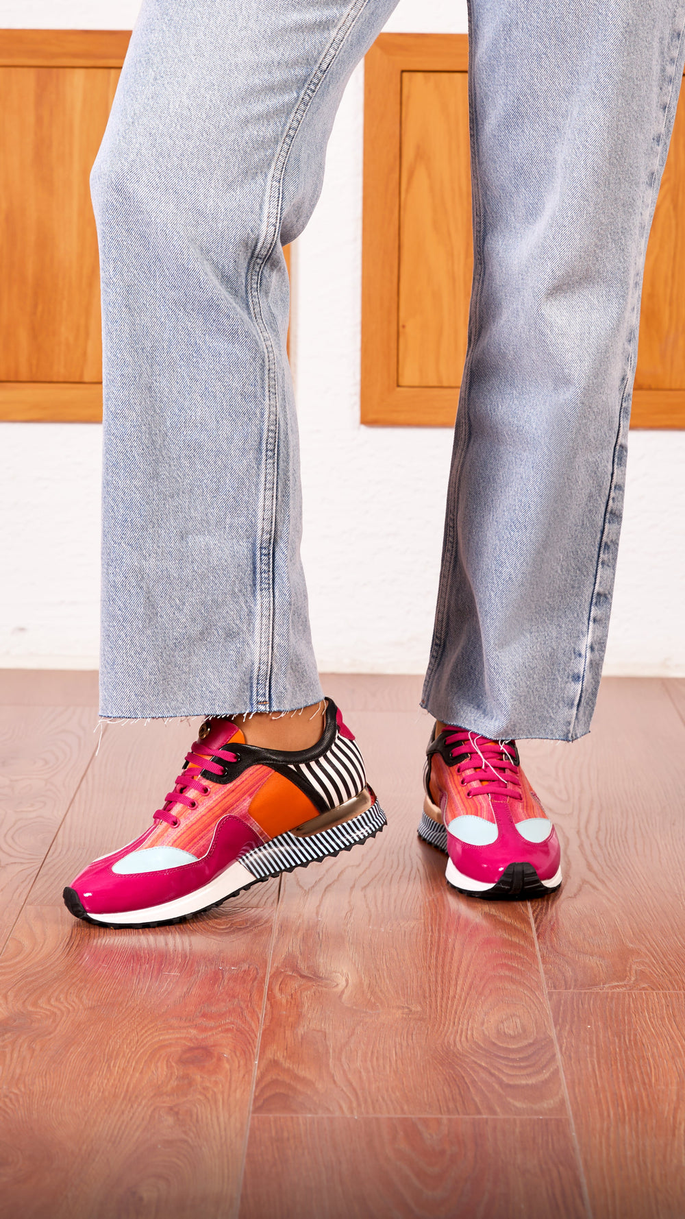 Santa Amaro Multi Color Fuchsia Sneaker - Vinci Leather
