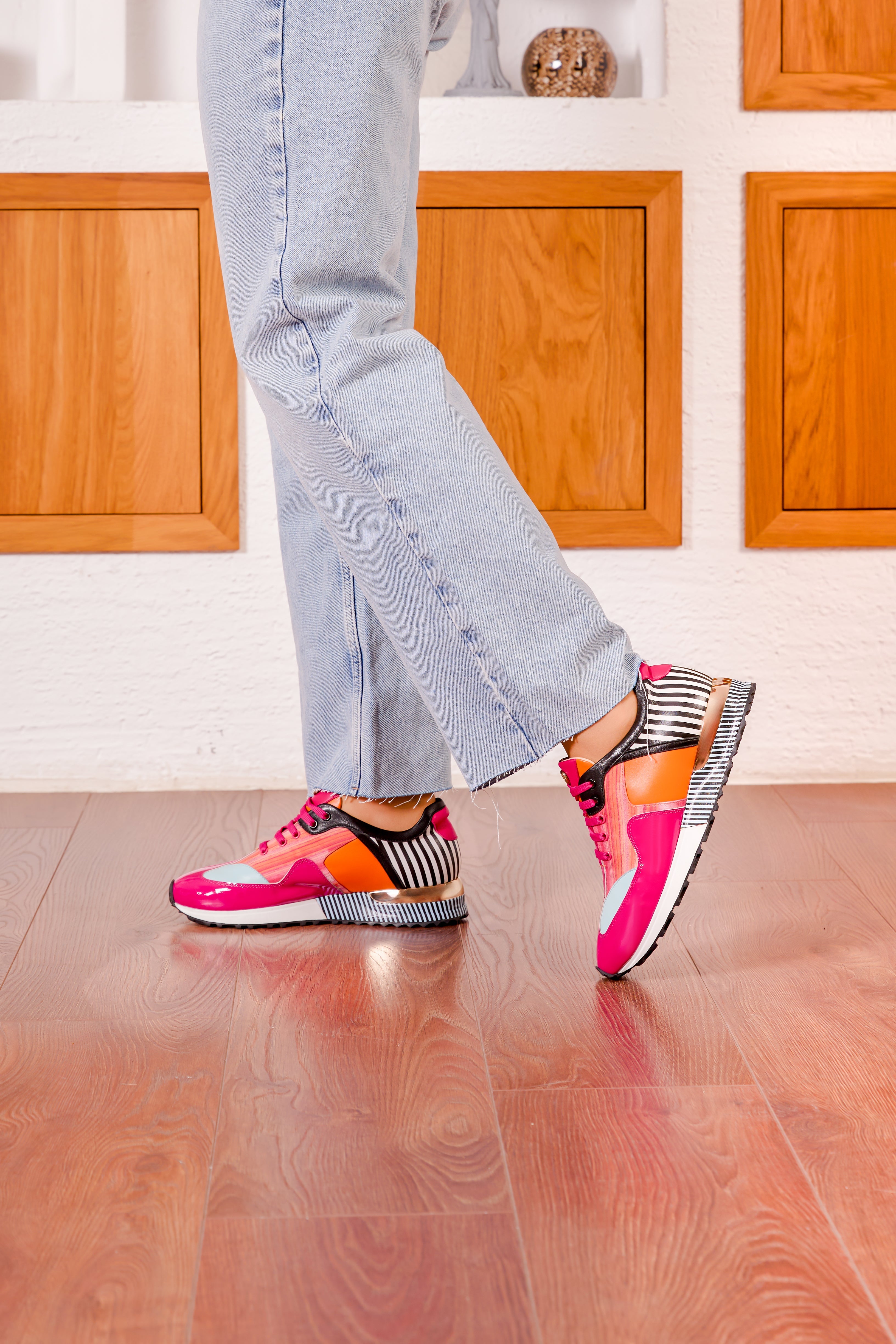 Santa Amaro Multi Color Fuchsia Sneaker - Vinci Leather