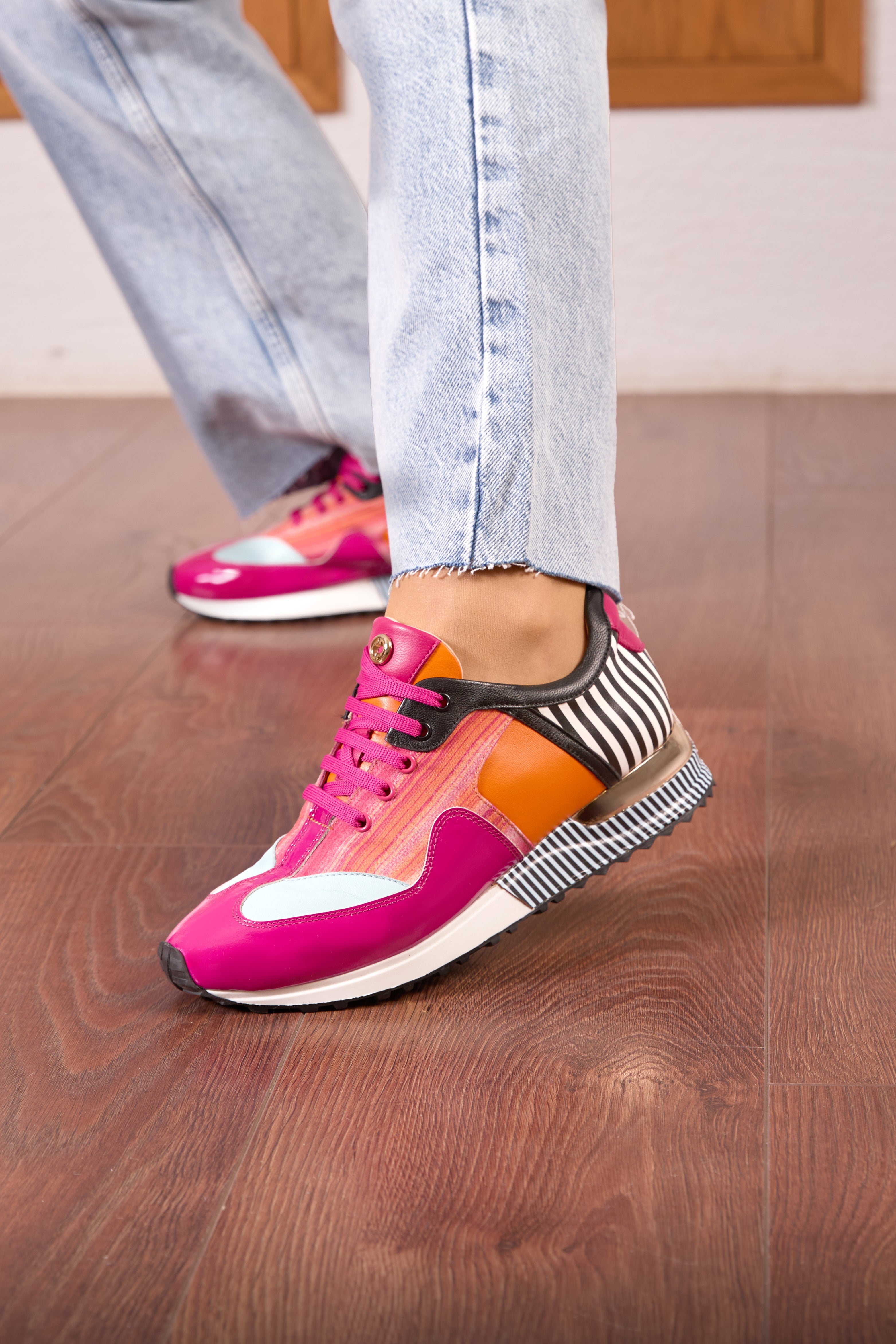 Santa Amaro Multi Color Fuchsia Sneaker - Vinci Leather