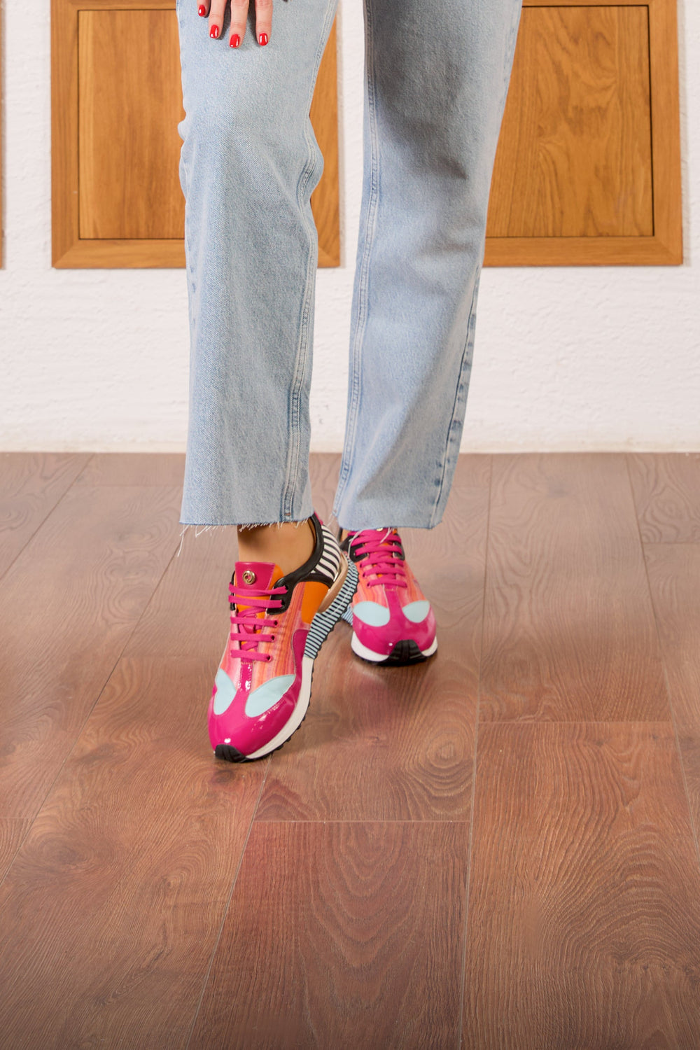 Santa Amaro Multi Color Fuchsia Sneaker - Vinci Leather