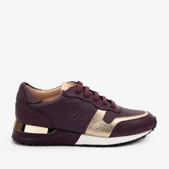 The Masal Purple Leather Sneaker - Vinci Leather
