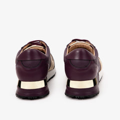 The Masal Purple Leather Sneaker - Vinci Leather
