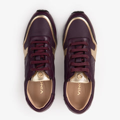The Masal Purple Leather Sneaker - Vinci Leather