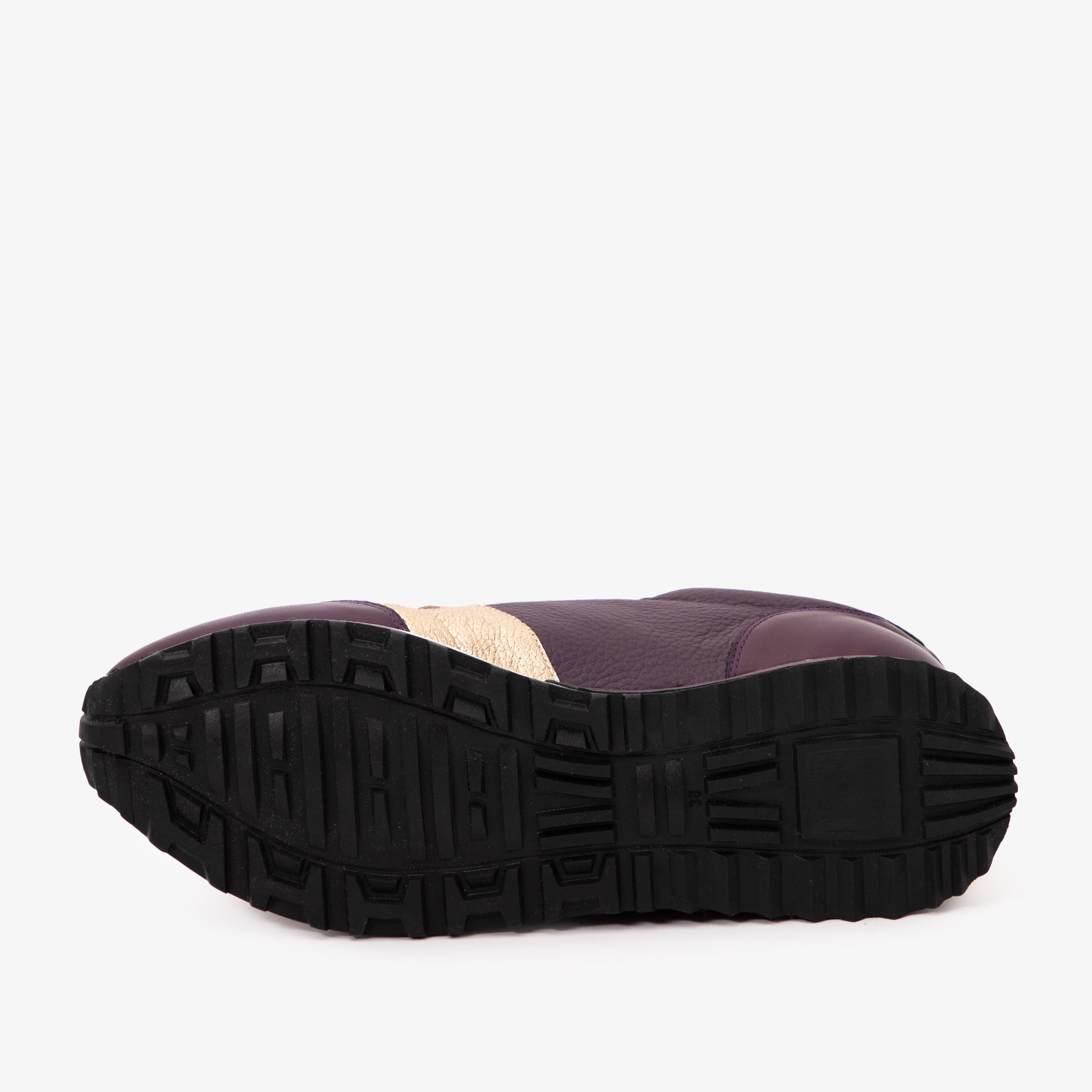 The Masal Purple Leather Sneaker - Vinci Leather