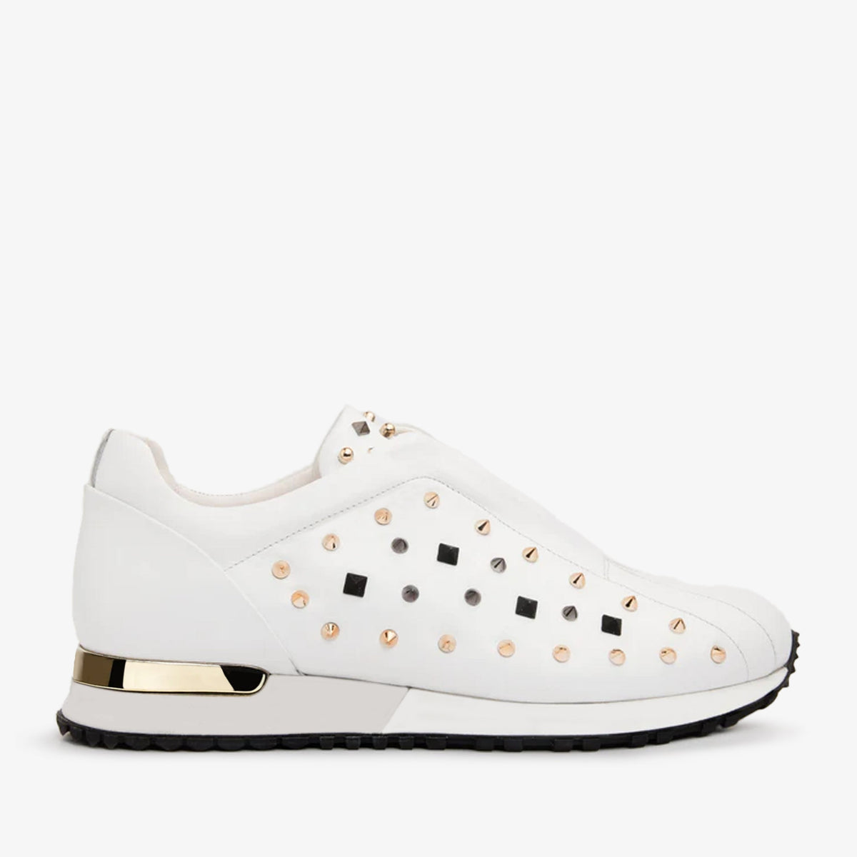 The Infanta White Spike Leather Sneaker  Limited Edition - Vinci Leather