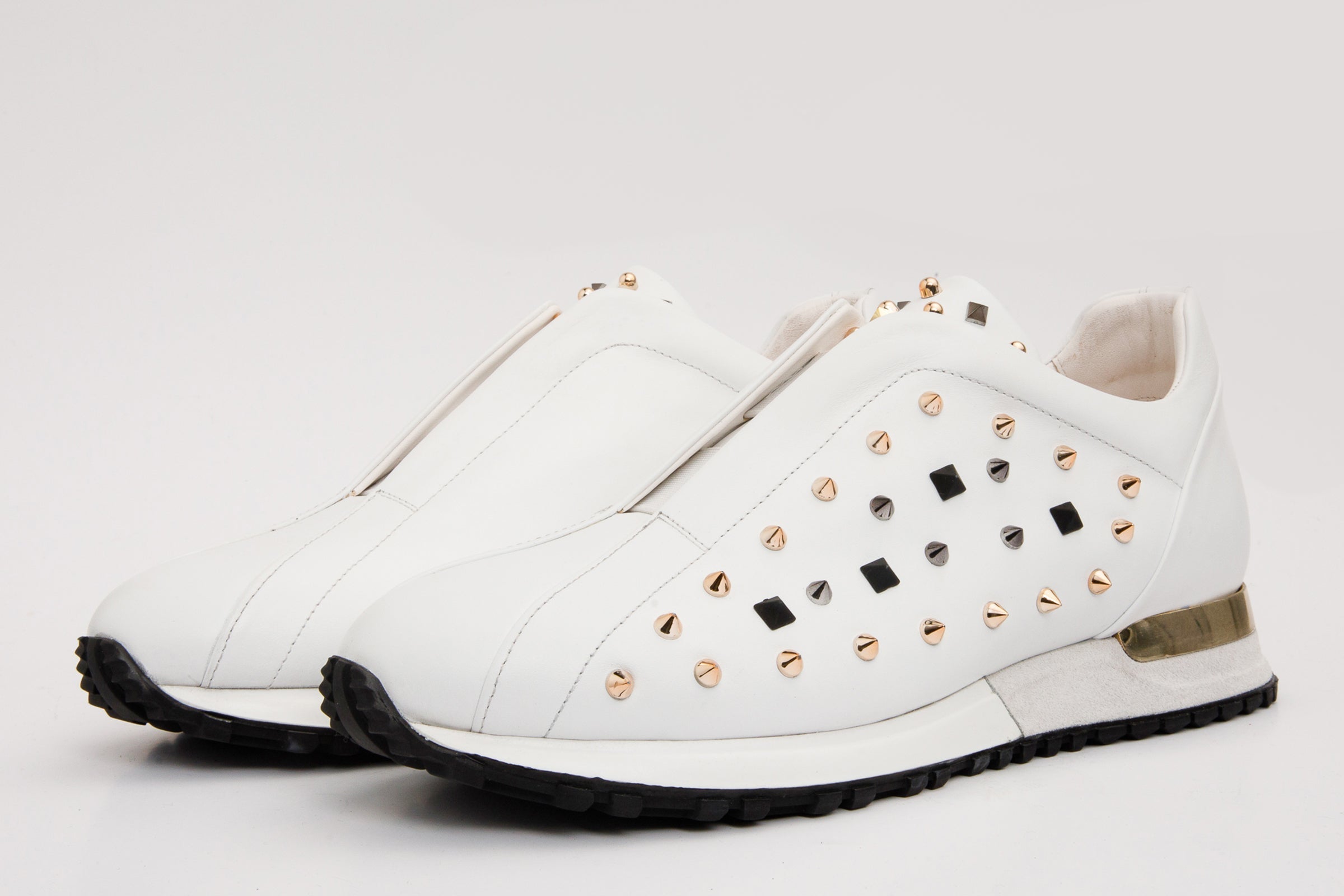 The Infanta White Spike Leather Sneaker  Limited Edition - Vinci Leather