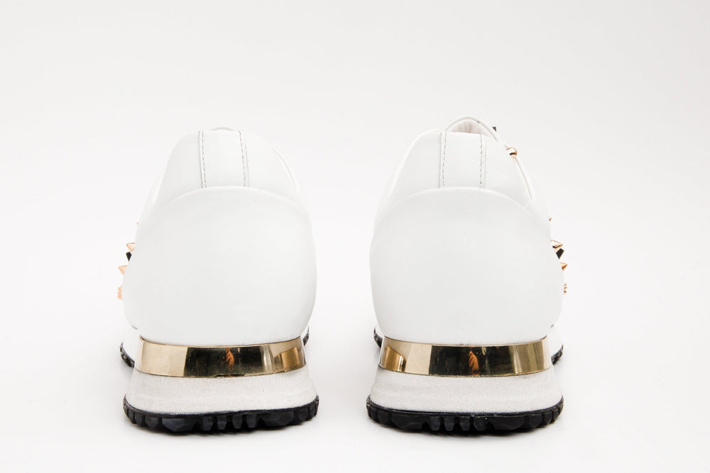 The Infanta White Spike Leather Sneaker  Limited Edition - Vinci Leather