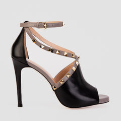 The Ribnica Black Leather Ankle Strap Sandal - Vinci Leather