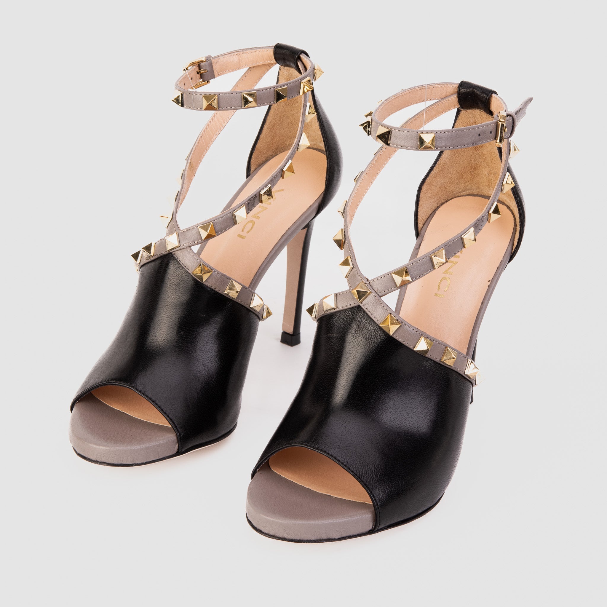 The Ribnica Black Leather Ankle Strap Sandal - Vinci Leather
