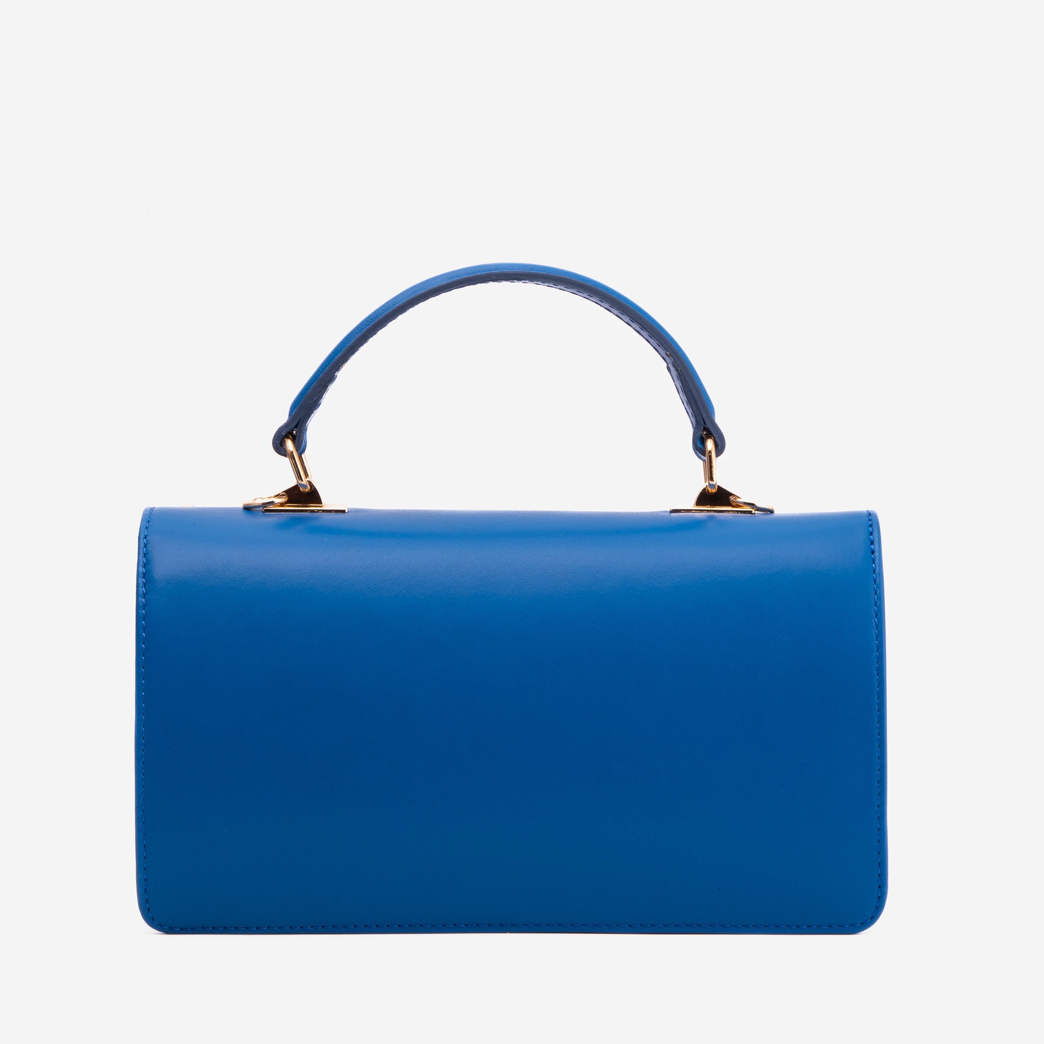 The Zoe Multicolor Tweed Blue Leather Handbag - Vinci Leather