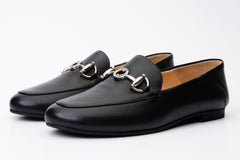 Luanda Black Leather Flat Shoe - Vinci Leather