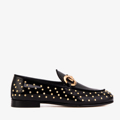The Jupiter  Shoe Black Spike Leather  Bit Dress Loafer Limited Edition  Shoe - Vinci Leather