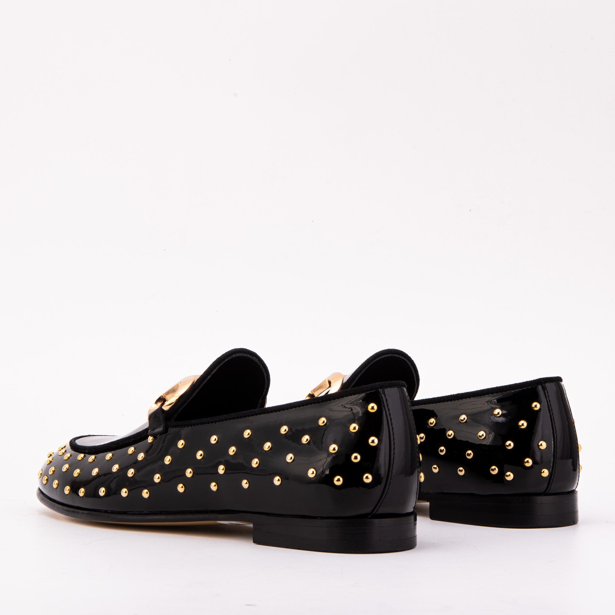 The Jupiter  Shoe Black Spike Leather  Bit Dress Loafer Limited Edition  Shoe - Vinci Leather