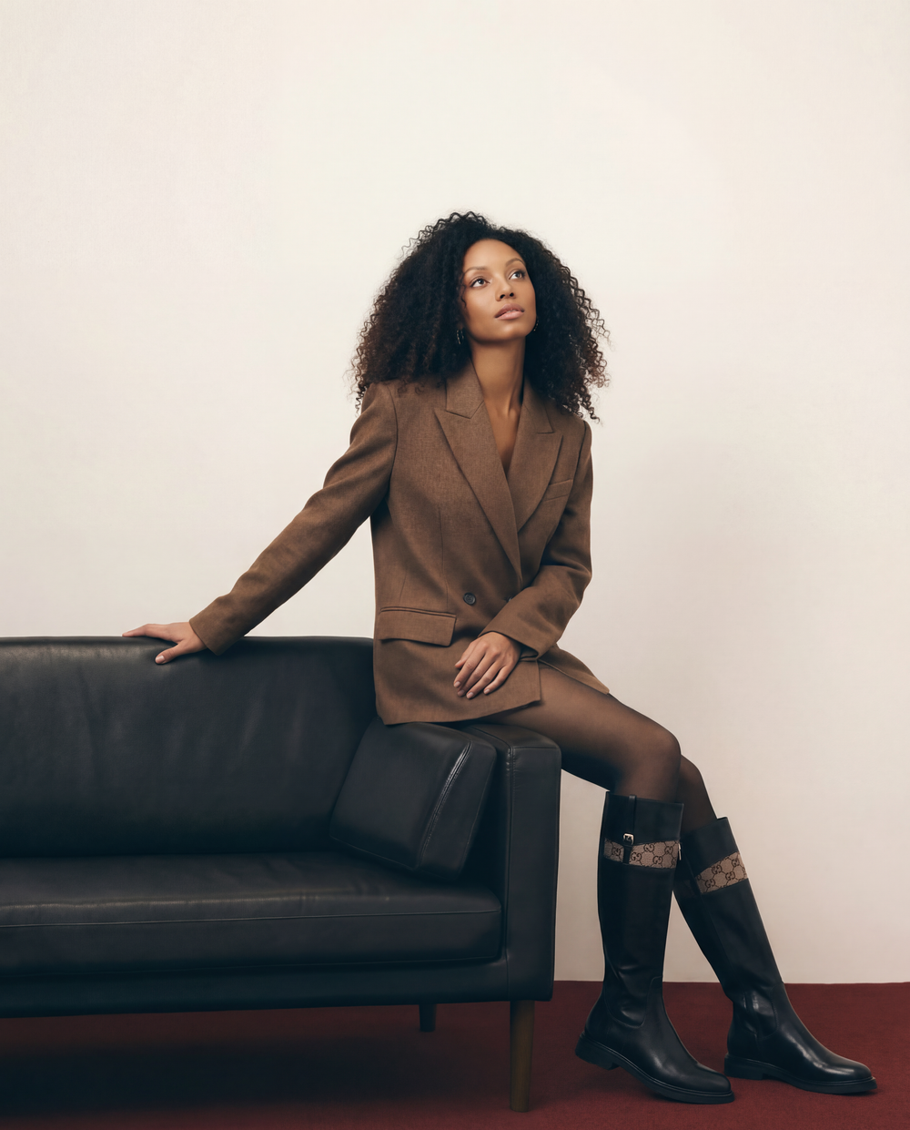 The Bellina Black Leather Women’s Knee-High Boot - Vinci Leather