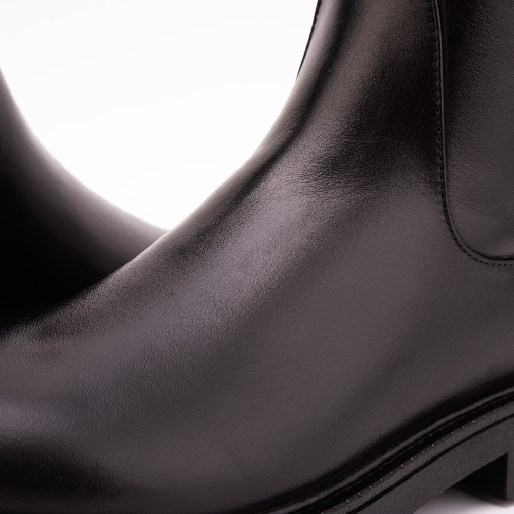 The Bellina Black Leather Women’s Knee-High Boot - Vinci Leather