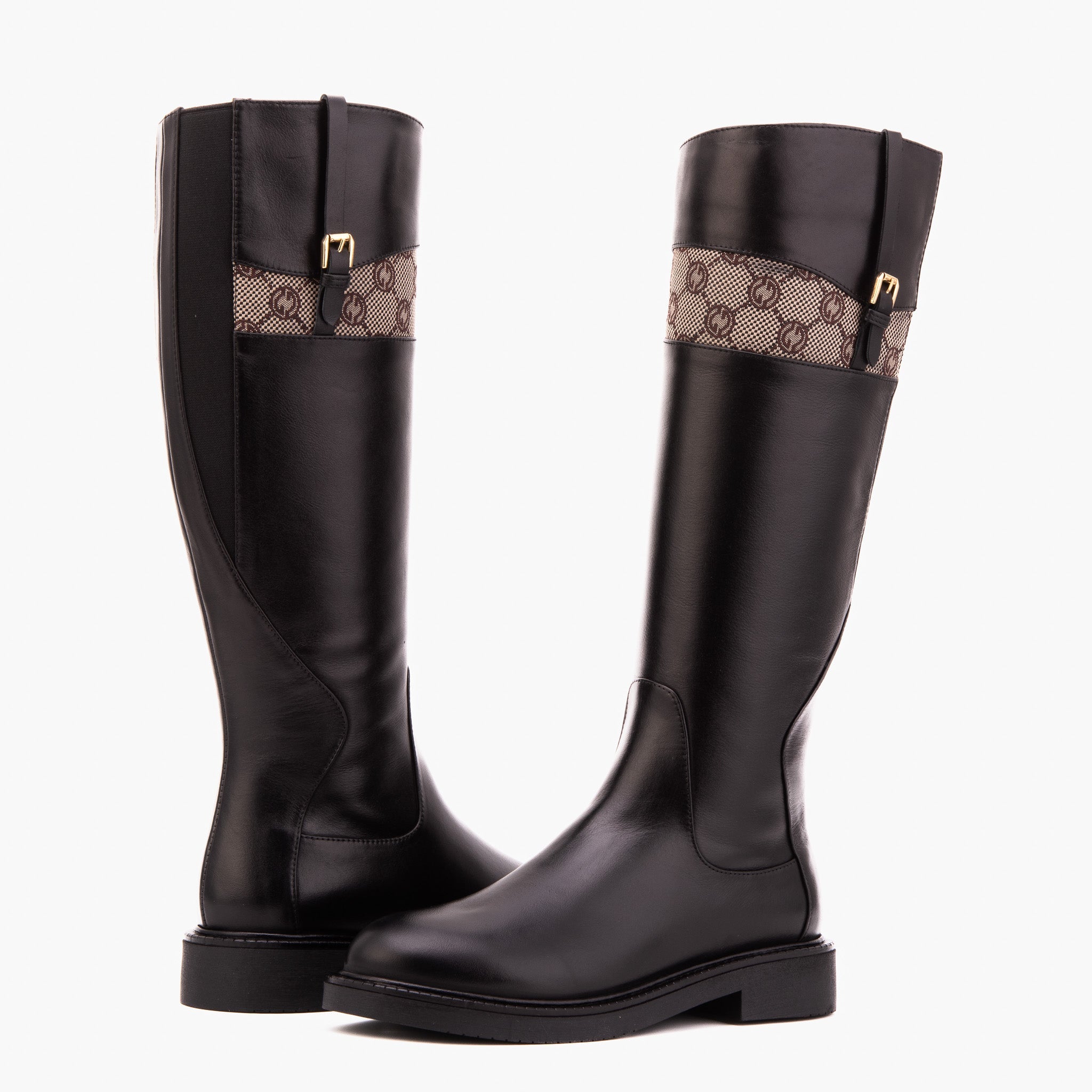 The Bellina Black Leather Women’s Knee-High Boot - Vinci Leather
