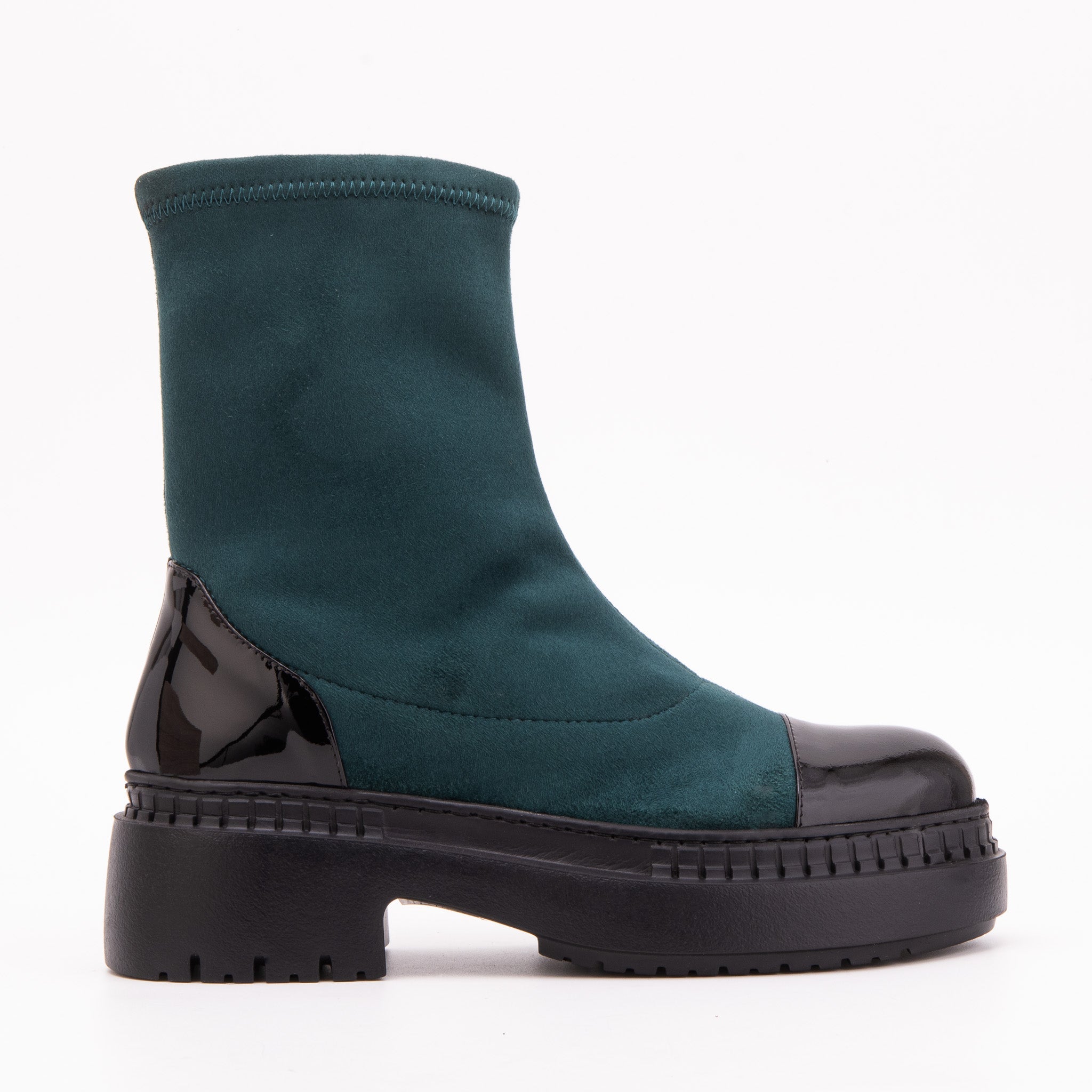 The Sorella Deep Teal Suede Leather Women’s Boot - Vinci Leather