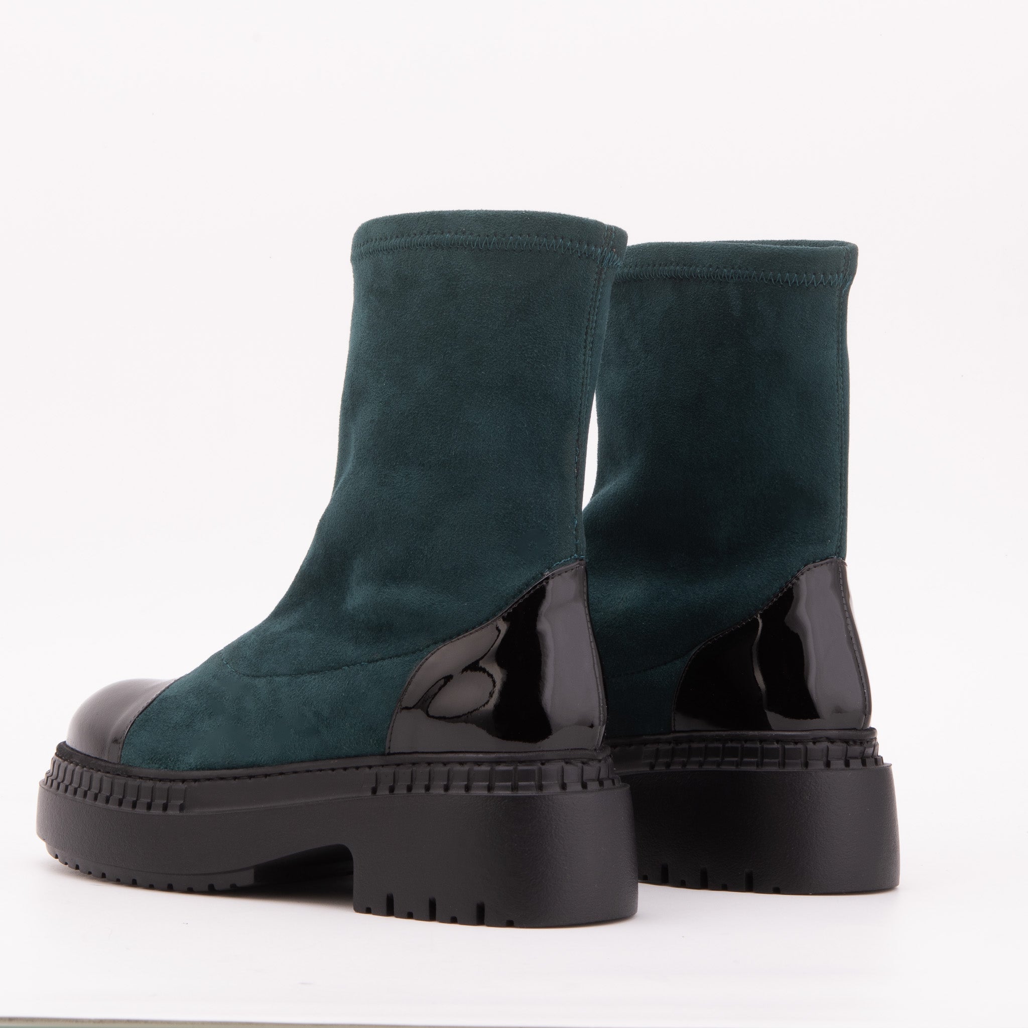 The Sorella Deep Teal Suede Leather Women’s Boot - Vinci Leather