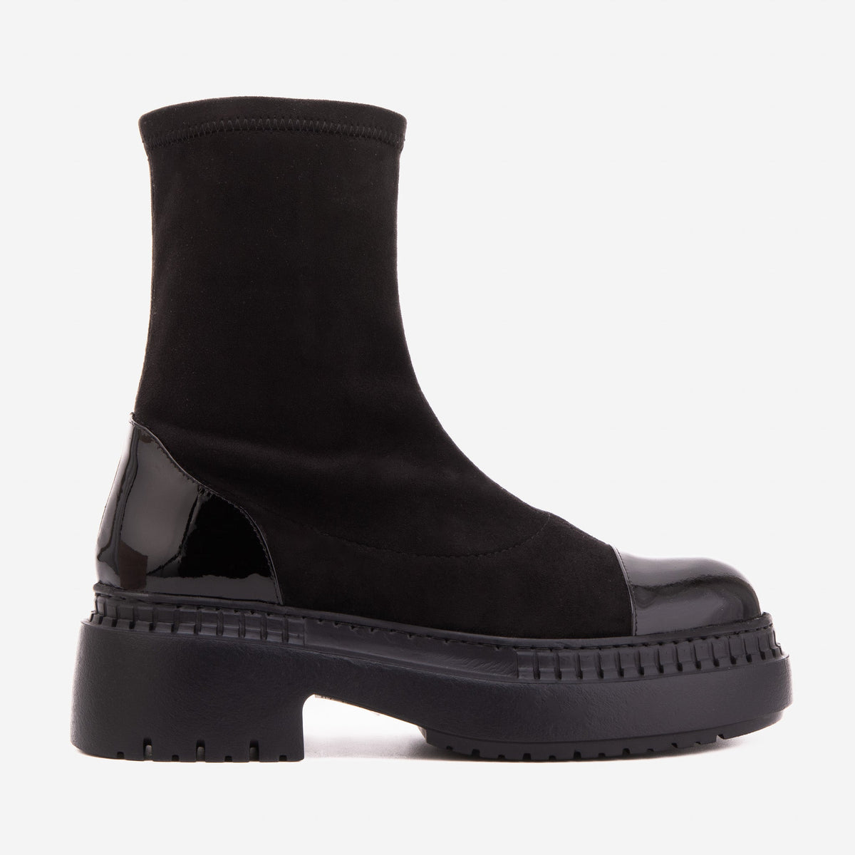 The Sorella Black Tip Suede Leather Women’s Boot - Vinci Leather