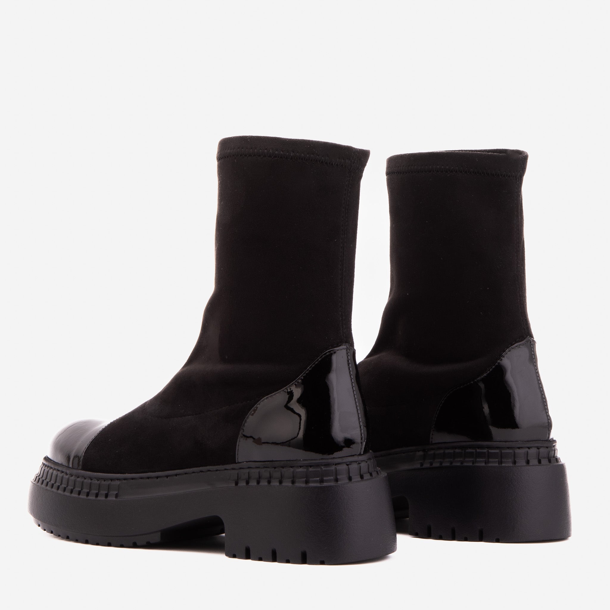 The Sorella Black Tip Suede Leather Women’s Boot - Vinci Leather