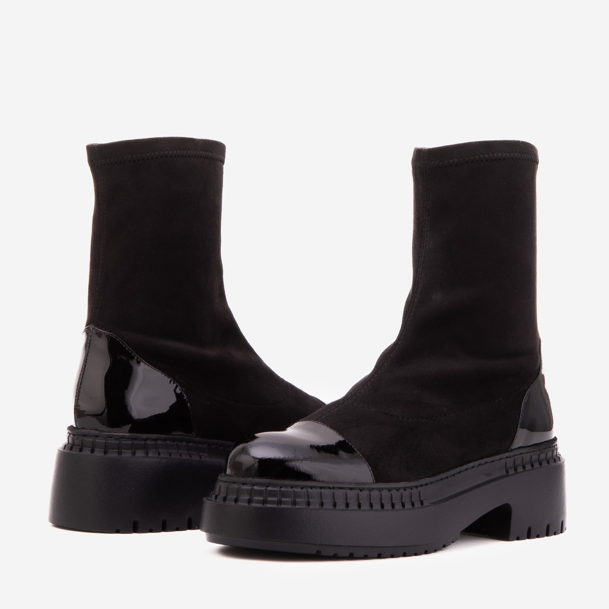 The Sorella Black Tip Suede Leather Women’s Boot - Vinci Leather