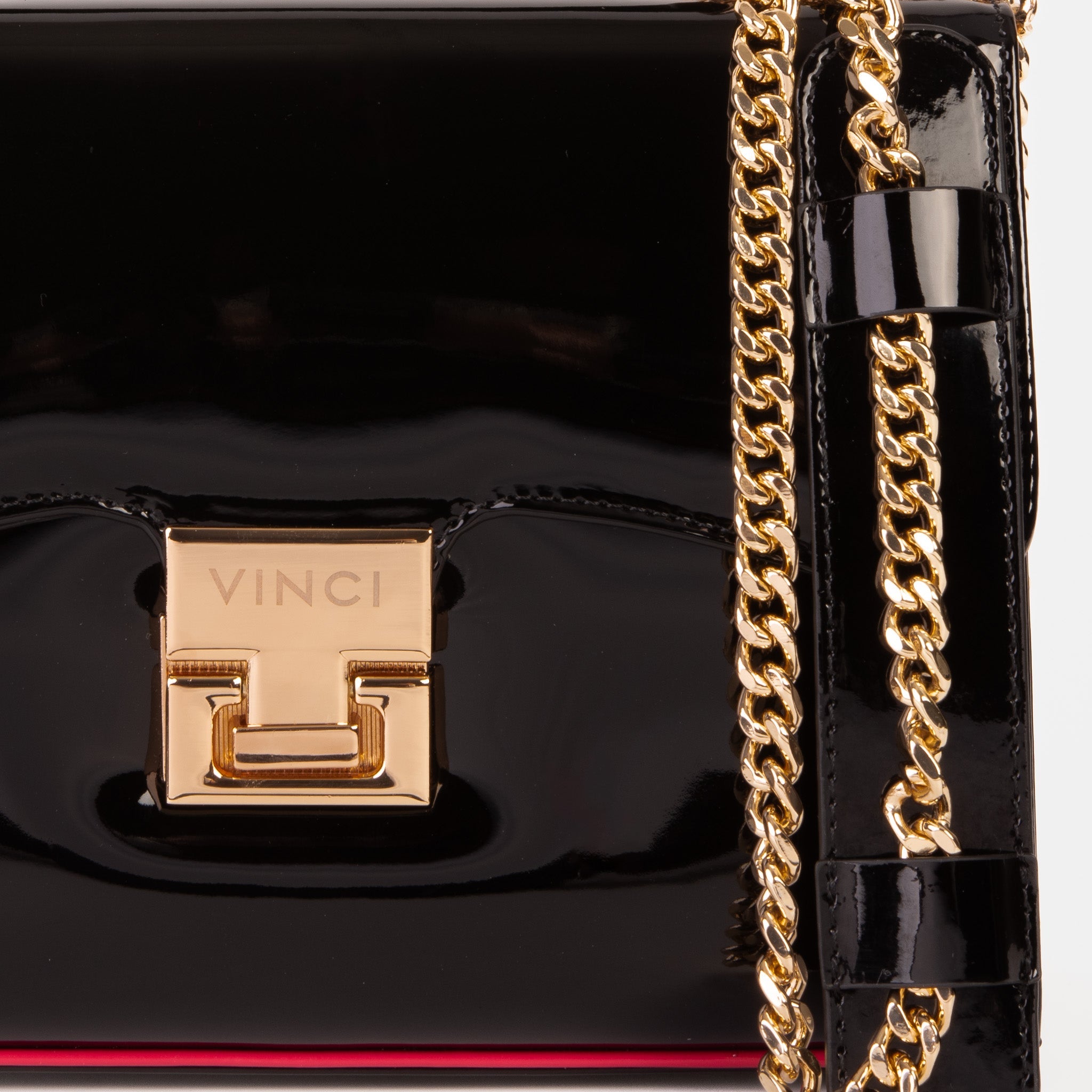 The Ege Black Patent Leather Handbag - Vinci Leather