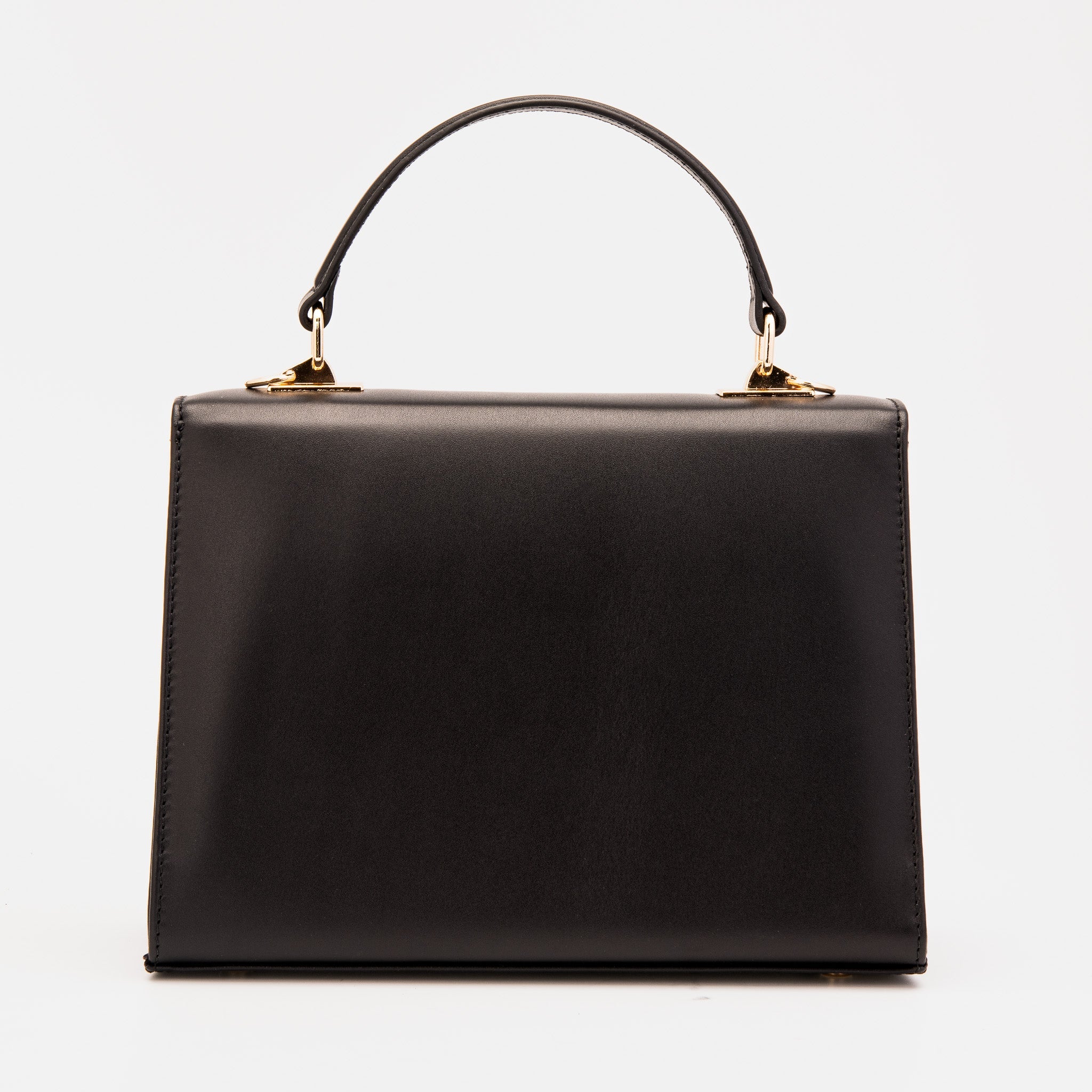 The Ege Black Leather Handbag - Vinci Leather