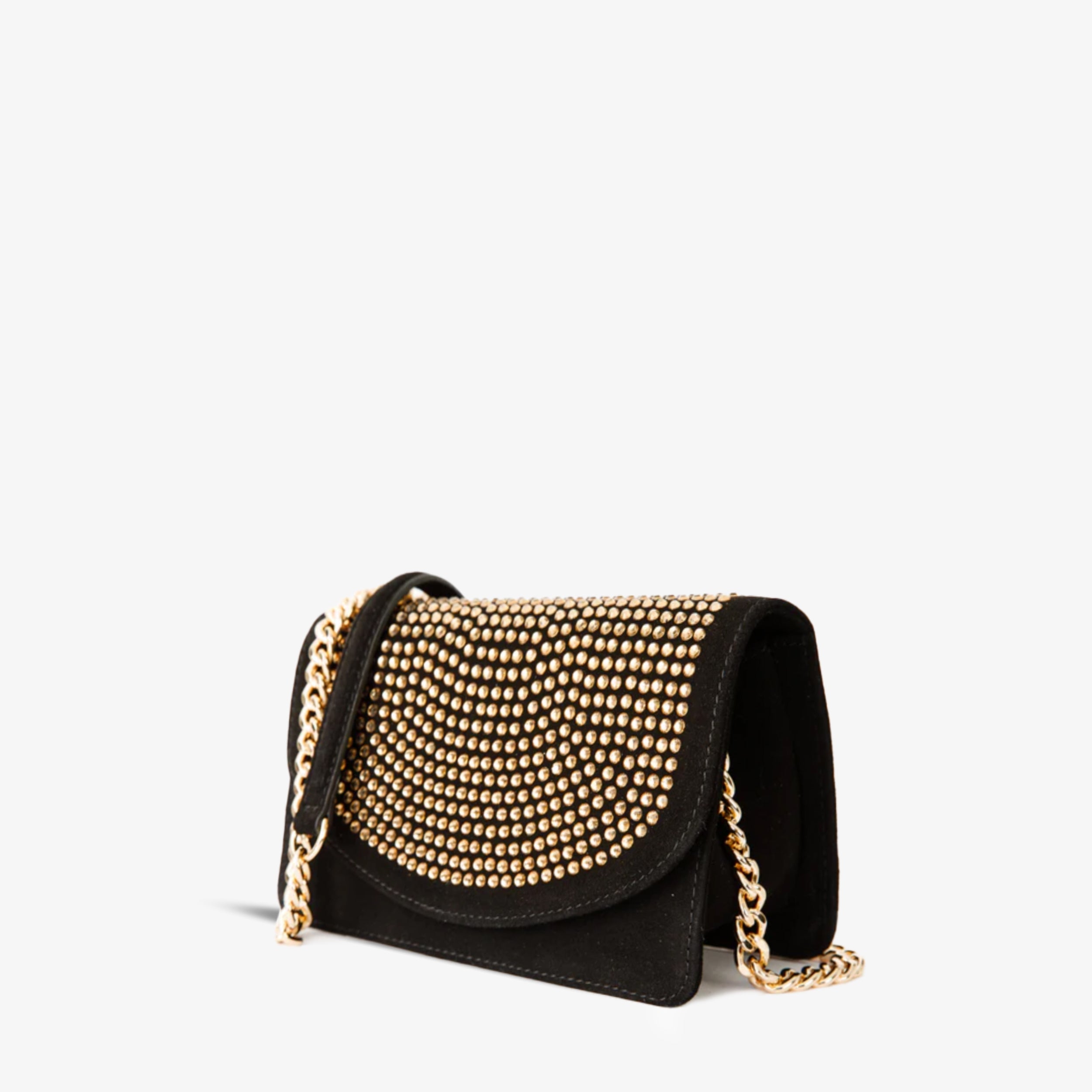 The Ailano Black Glitter Leather Handbag - Vinci Leather