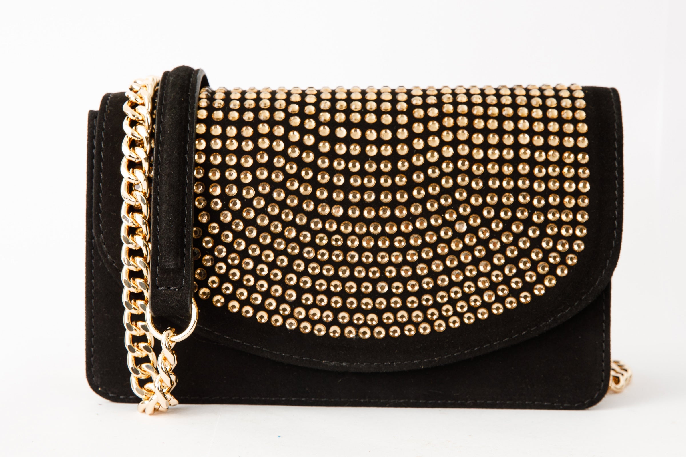 The Ailano Black Glitter Leather Handbag - Vinci Leather