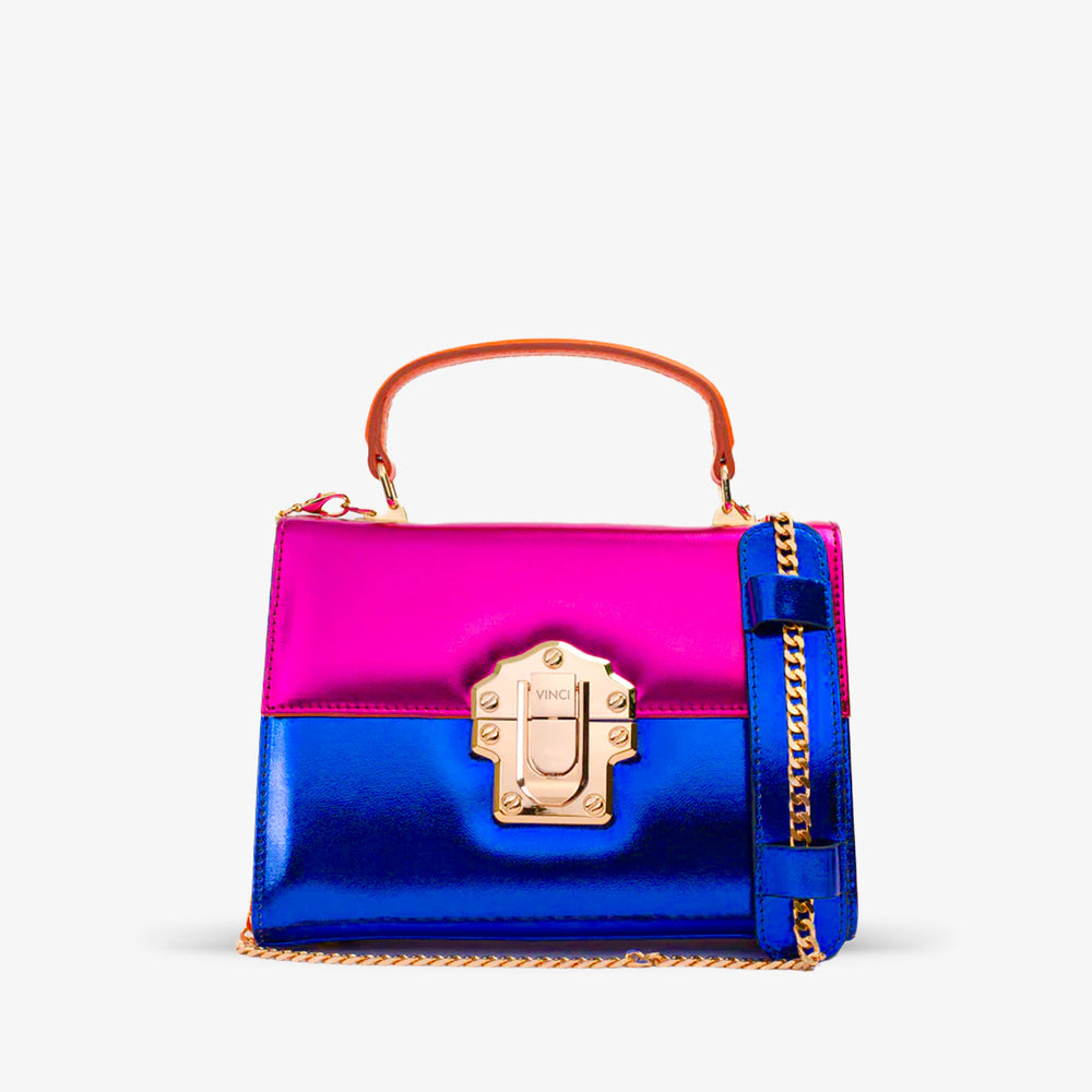 The Duffryn Fuschia Leather Handbag - Vinci Leather