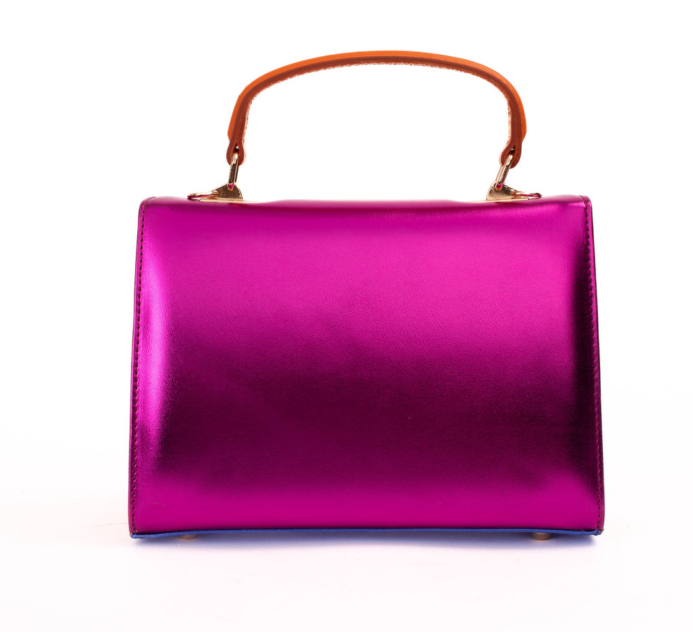 The Duffryn Fuschia Leather Handbag - Vinci Leather