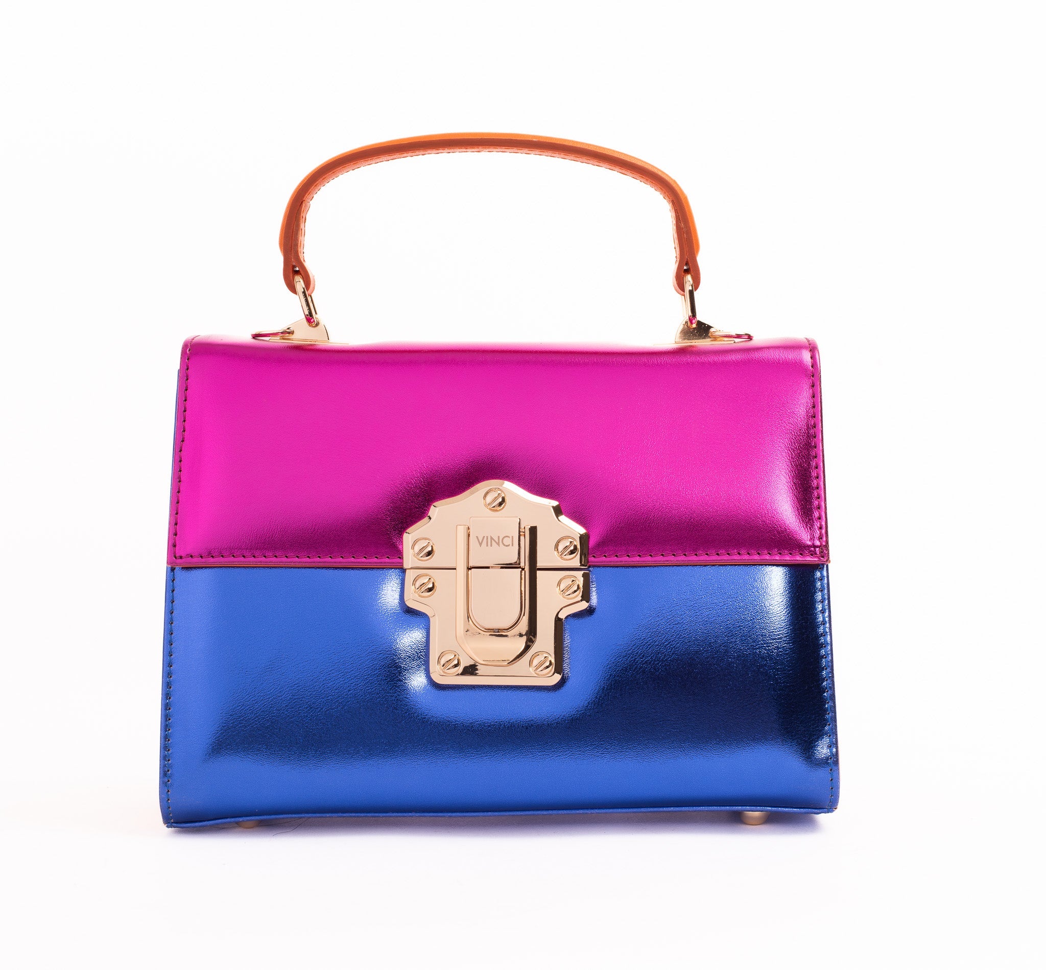 The Duffryn Fuschia Leather Handbag - Vinci Leather