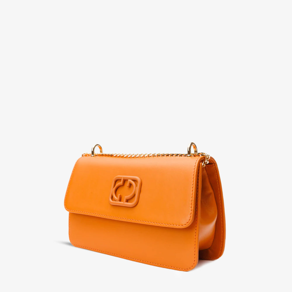 The Maneadero Orange Leather Handbag - Vinci Leather