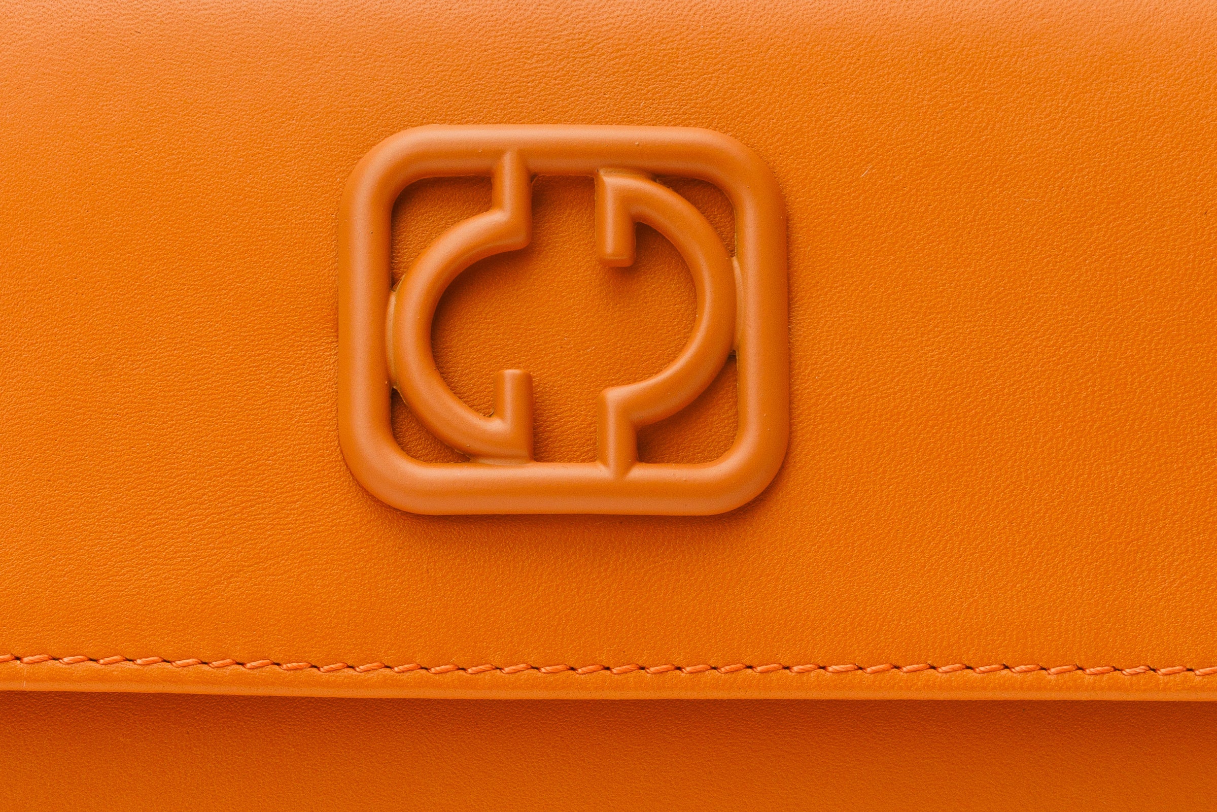The Maneadero Orange Leather Handbag - Vinci Leather