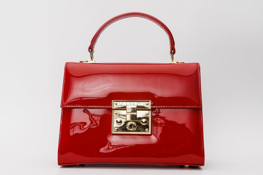 The Ege Red Patent Leather Handbag - Vinci Leather