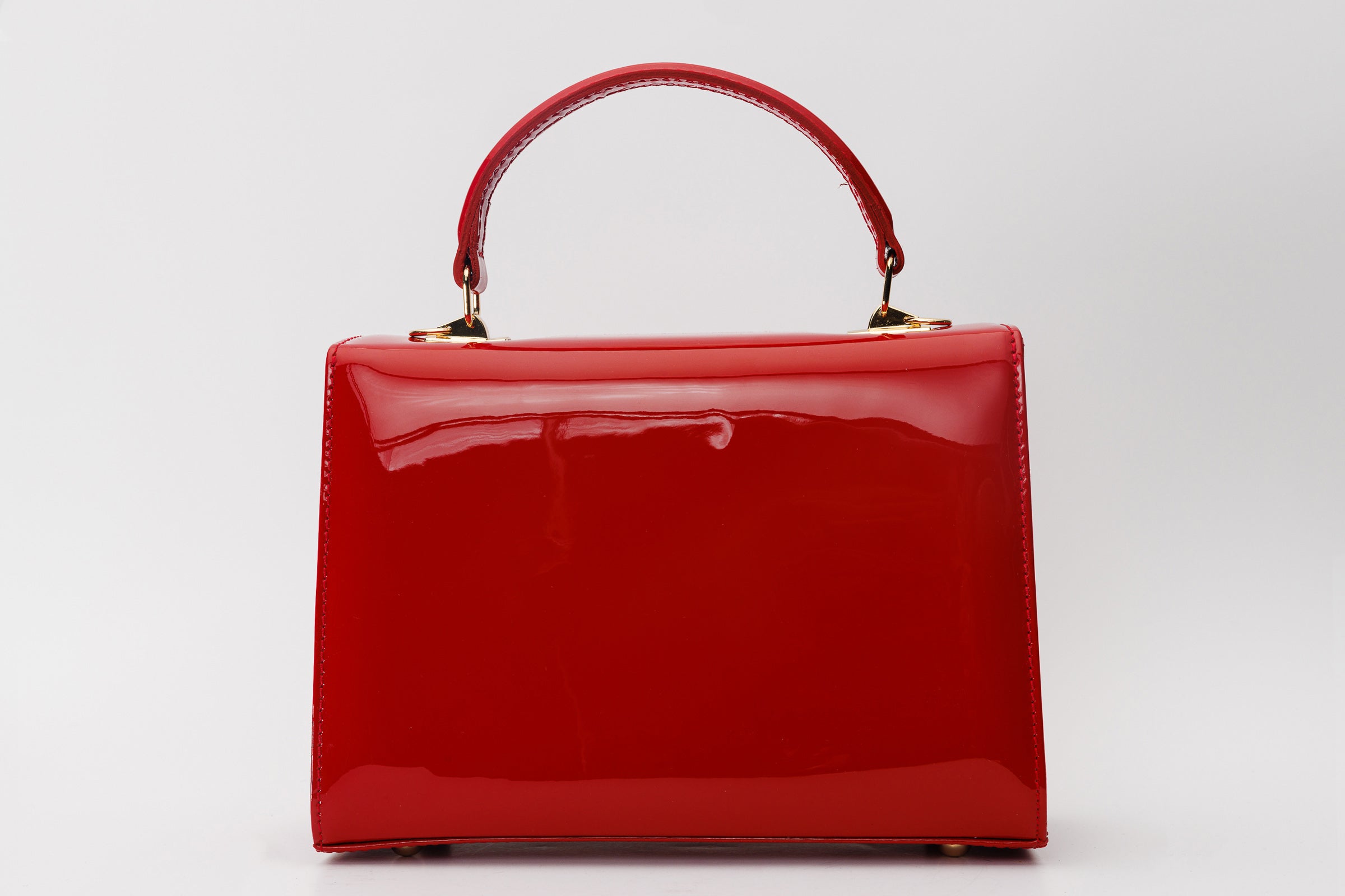 The Ege Red Patent Leather Handbag - Vinci Leather