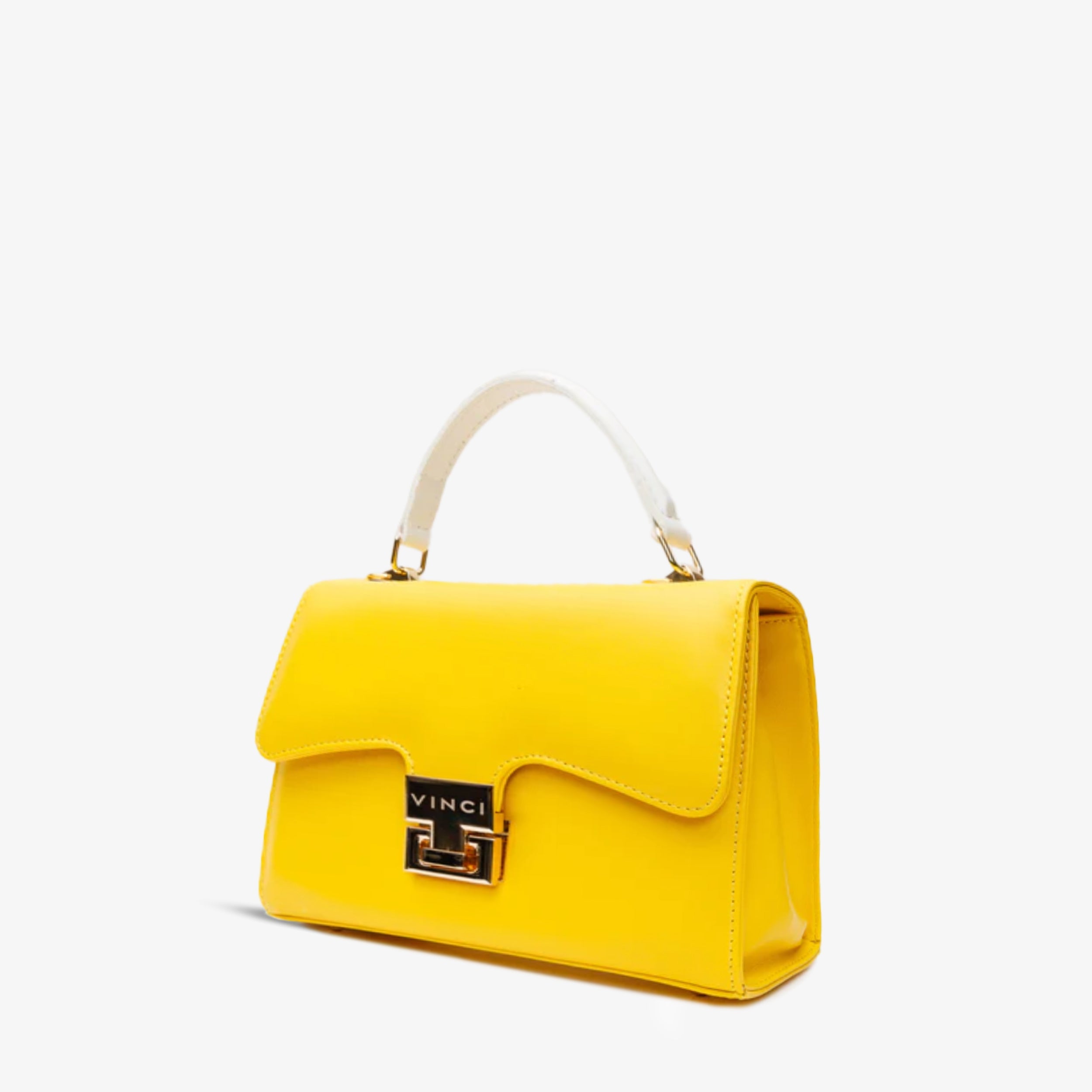 The Duffryn Yellow Leather Handbag - Vinci Leather