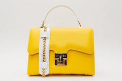 The Duffryn Yellow Leather Handbag - Vinci Leather