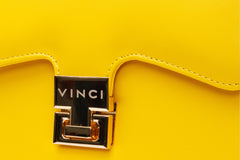 The Duffryn Yellow Leather Handbag - Vinci Leather