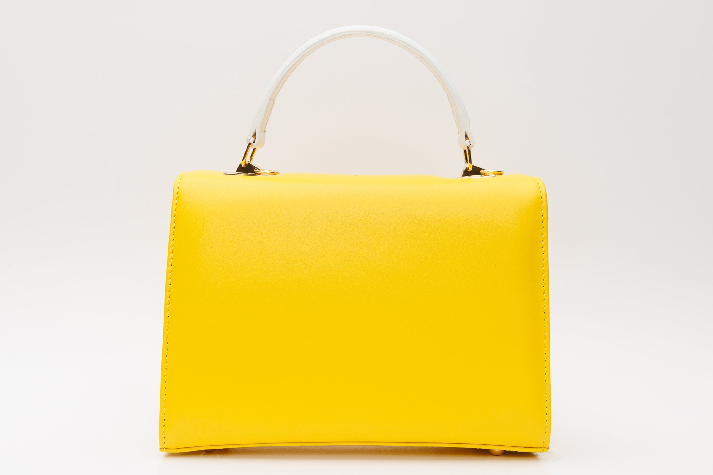 The Duffryn Yellow Leather Handbag - Vinci Leather