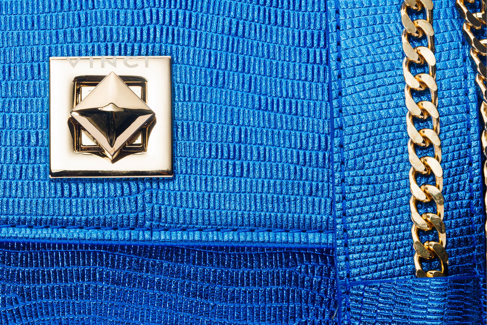 The Maple Sax Blue Leather Handbag - Vinci Leather