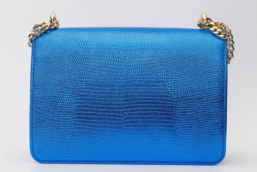 The Maple Sax Blue Leather Handbag - Vinci Leather