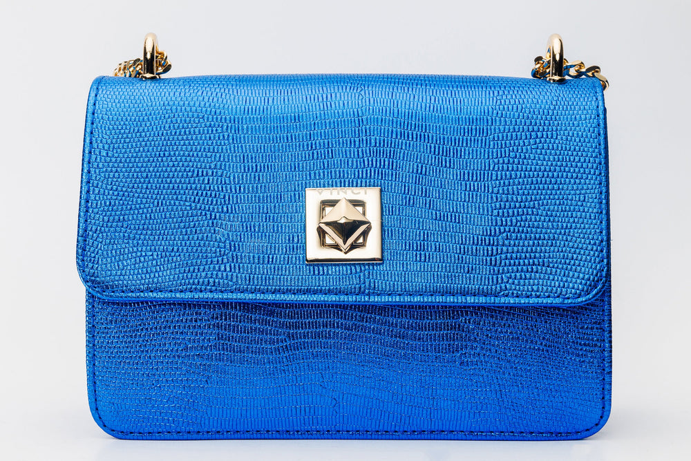 The Maple Sax Blue Leather Handbag - Vinci Leather