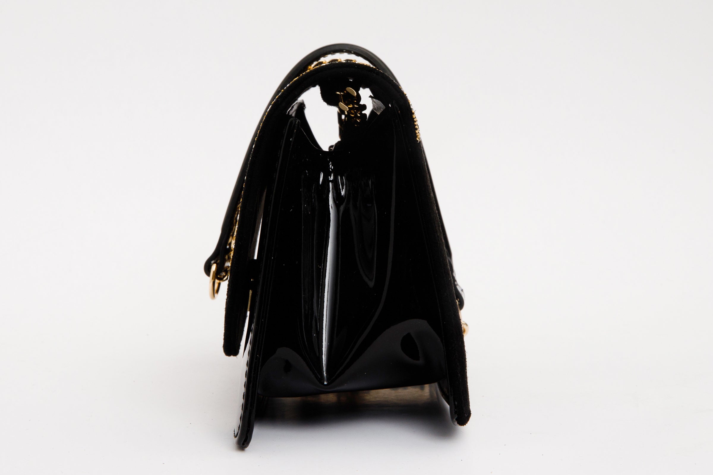 The Bolu Black Glitter Leather Handbag - Vinci Leather