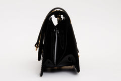 The Bolu Black Glitter Leather Handbag - Vinci Leather