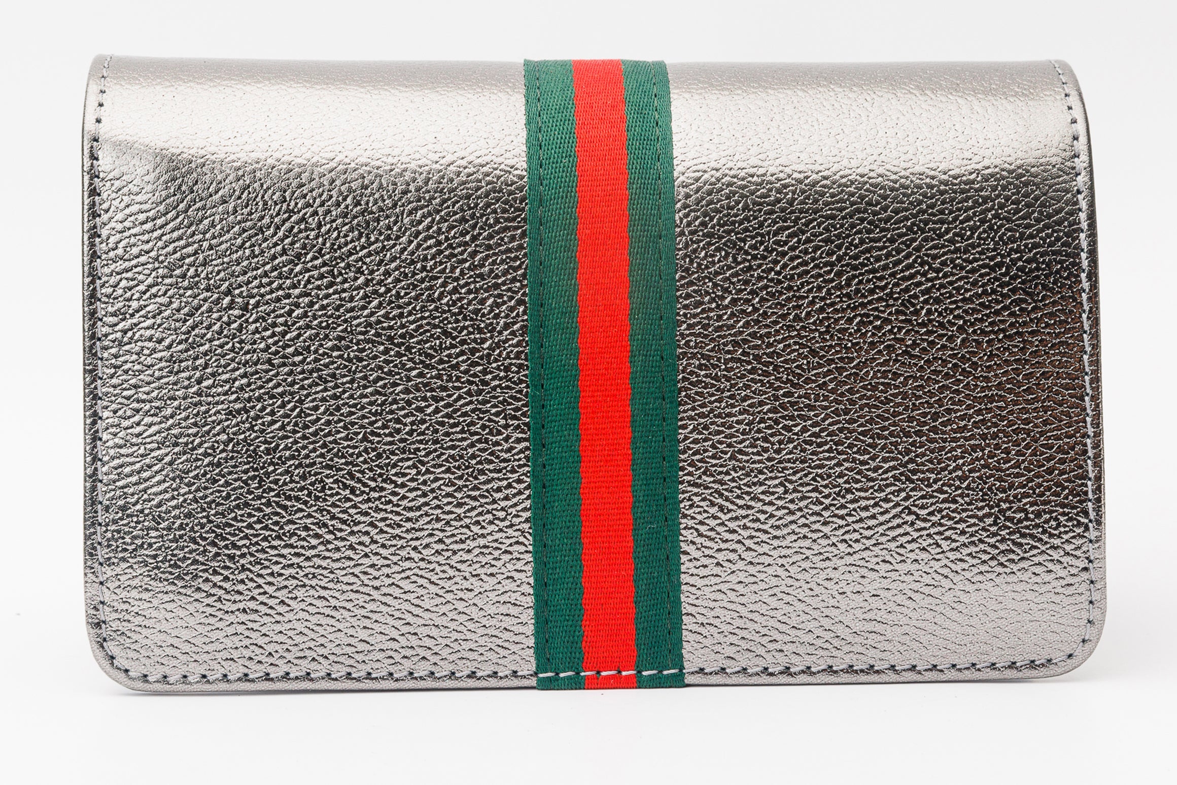 The Afega Silver Leather Handbag - Vinci Leather