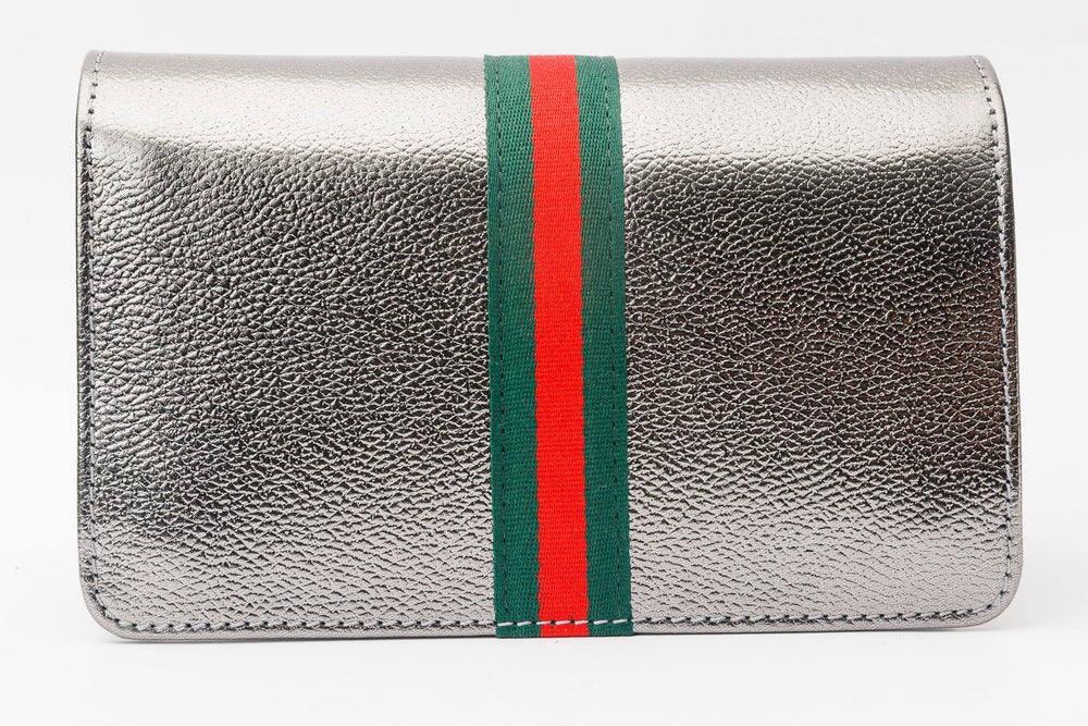 The Afega Silver Leather Handbag - Vinci Leather