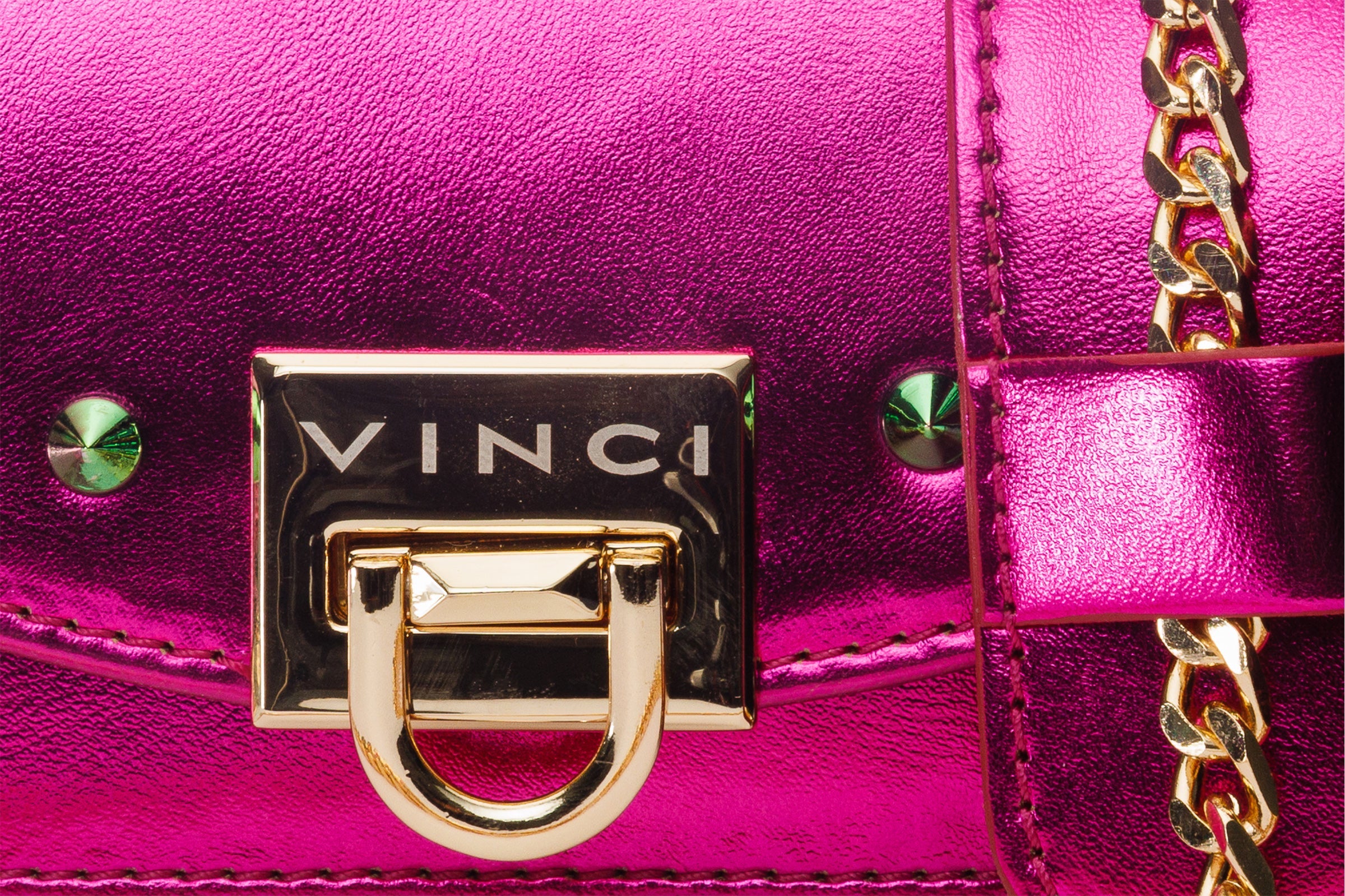 The Caris Fuchsia Leather Handbag - Vinci Leather
