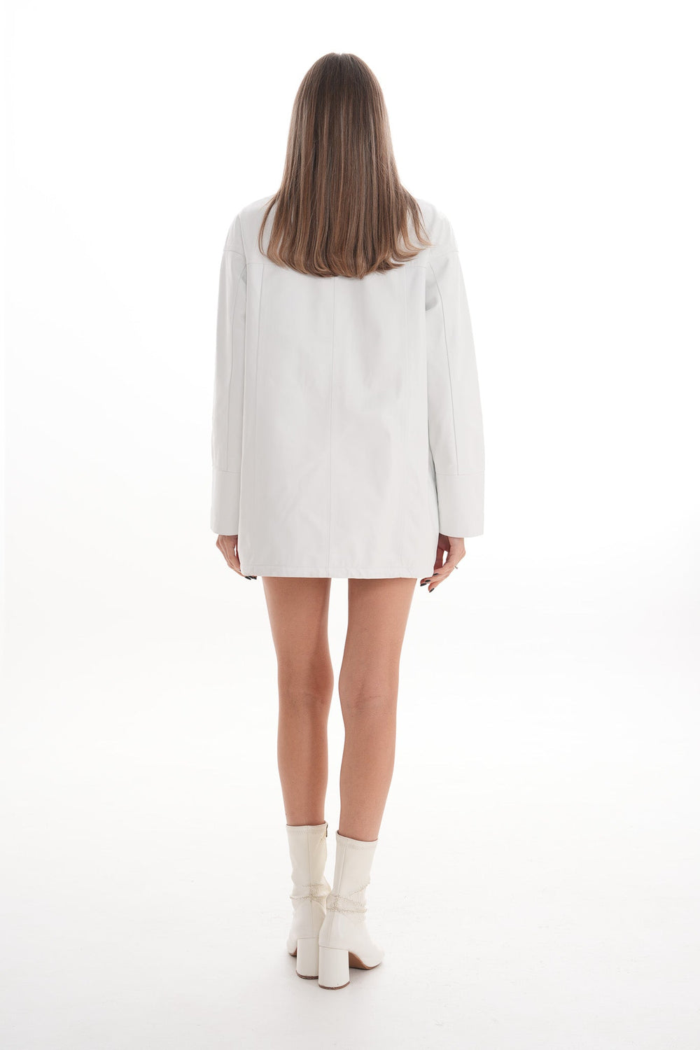 The Liora White Leather Jacket - Vinci Leather